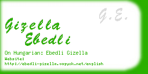 gizella ebedli business card